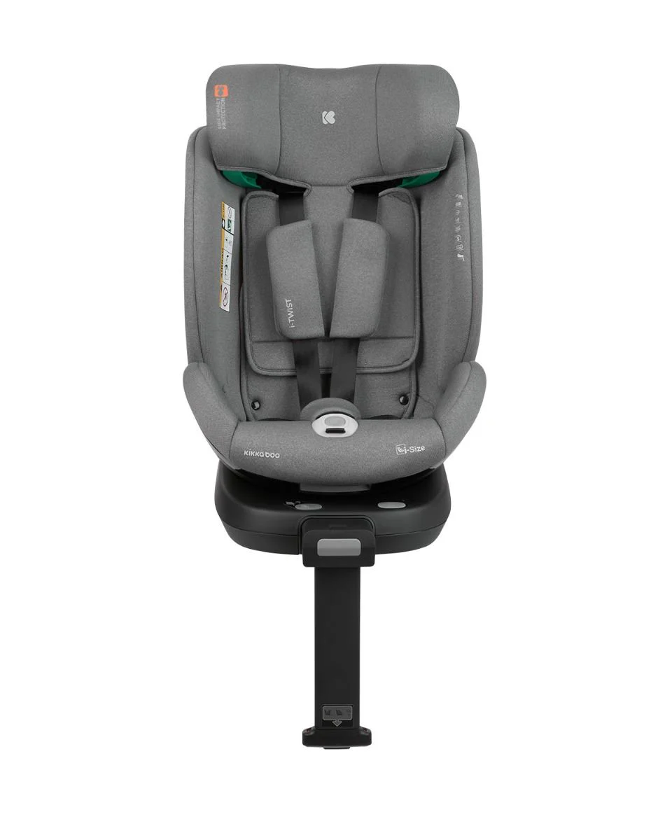 Вращающееся автокресло с изофиксом KikkaBoo i-Twist Dark Grey, 40-150 см