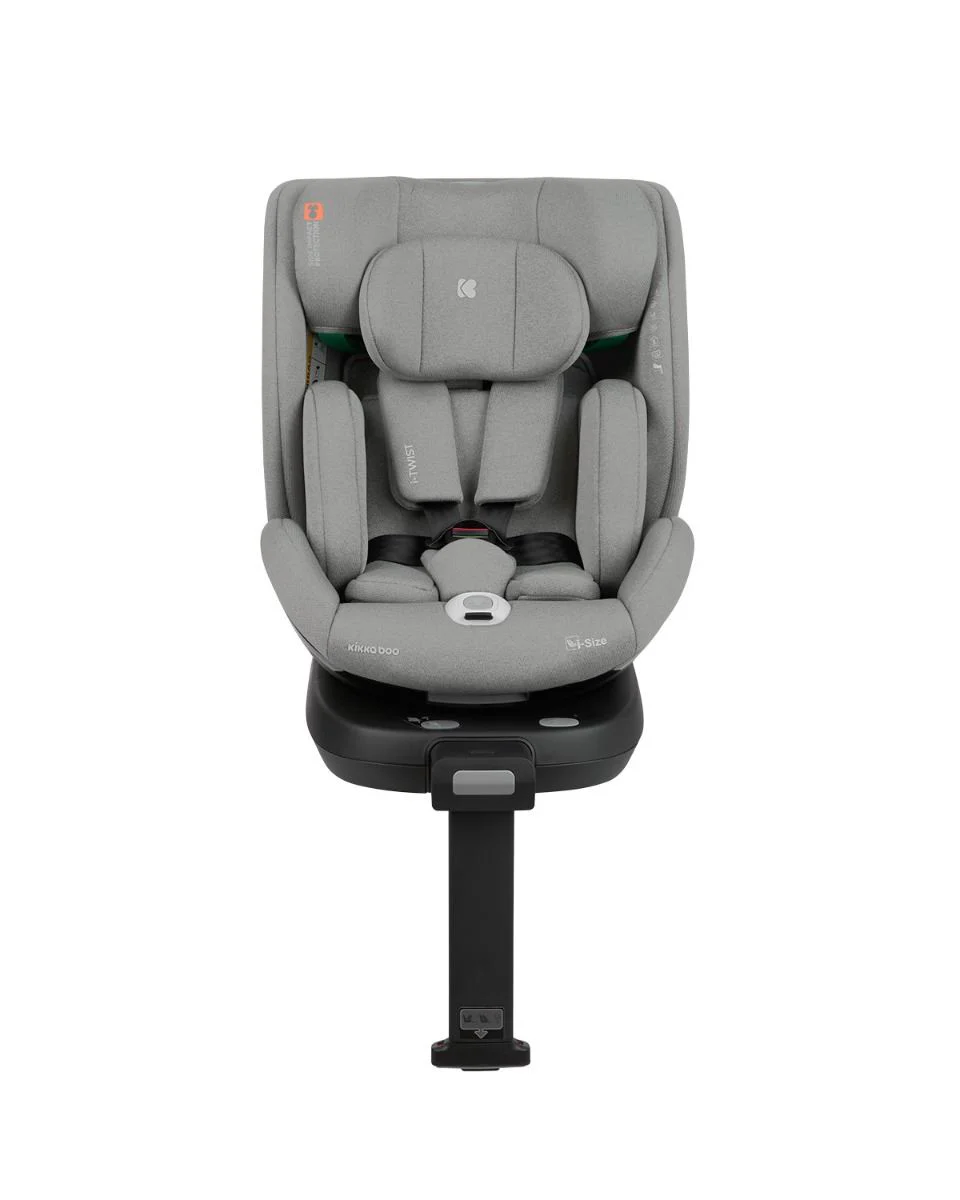 Вращающееся автокресло с изофиксом KikkaBoo i-Twist Light Grey, 40-150 см