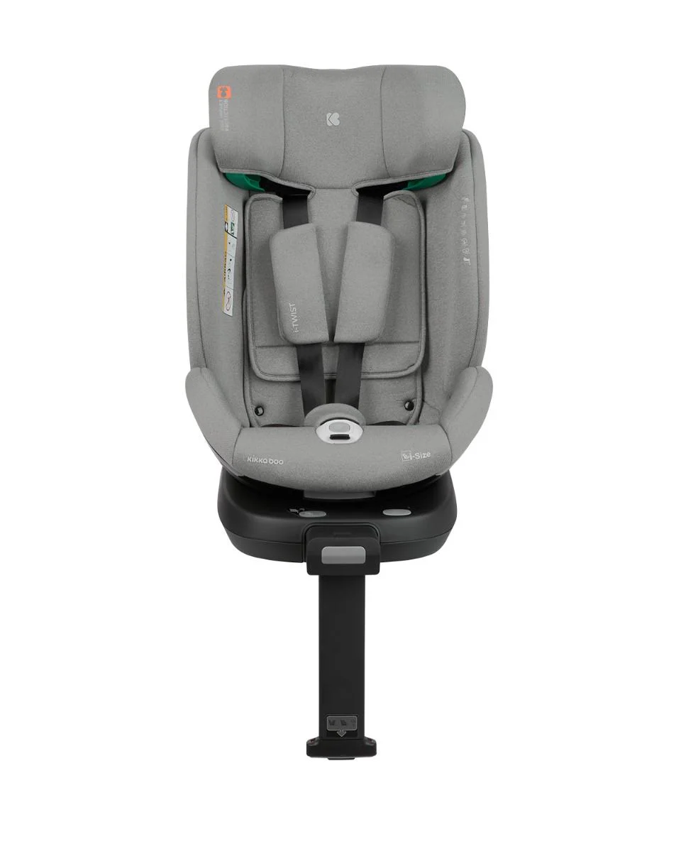 Вращающееся автокресло с изофиксом KikkaBoo i-Twist Light Grey, 40-150 см