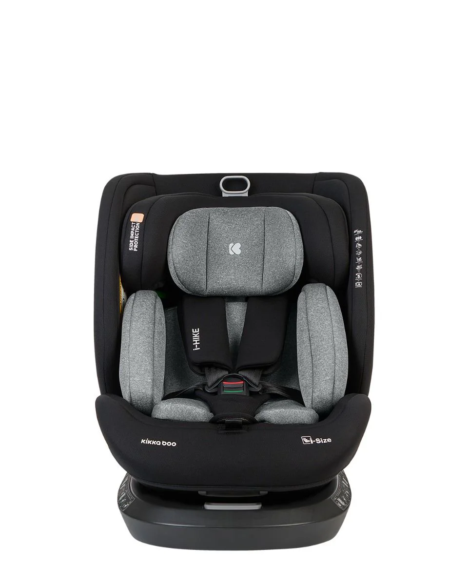 Вращающееся автокресло с изофиксом KikkaBoo i-Hike Dark Grey, 40-150 см