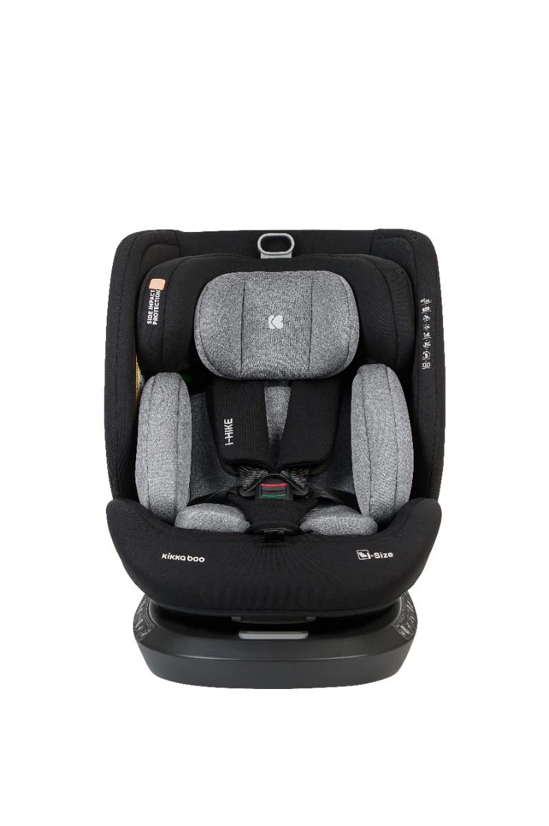 Scaun auto rotativ cu isofix KikkaBoo i-Hike Light Grey, 40-150 cm foto