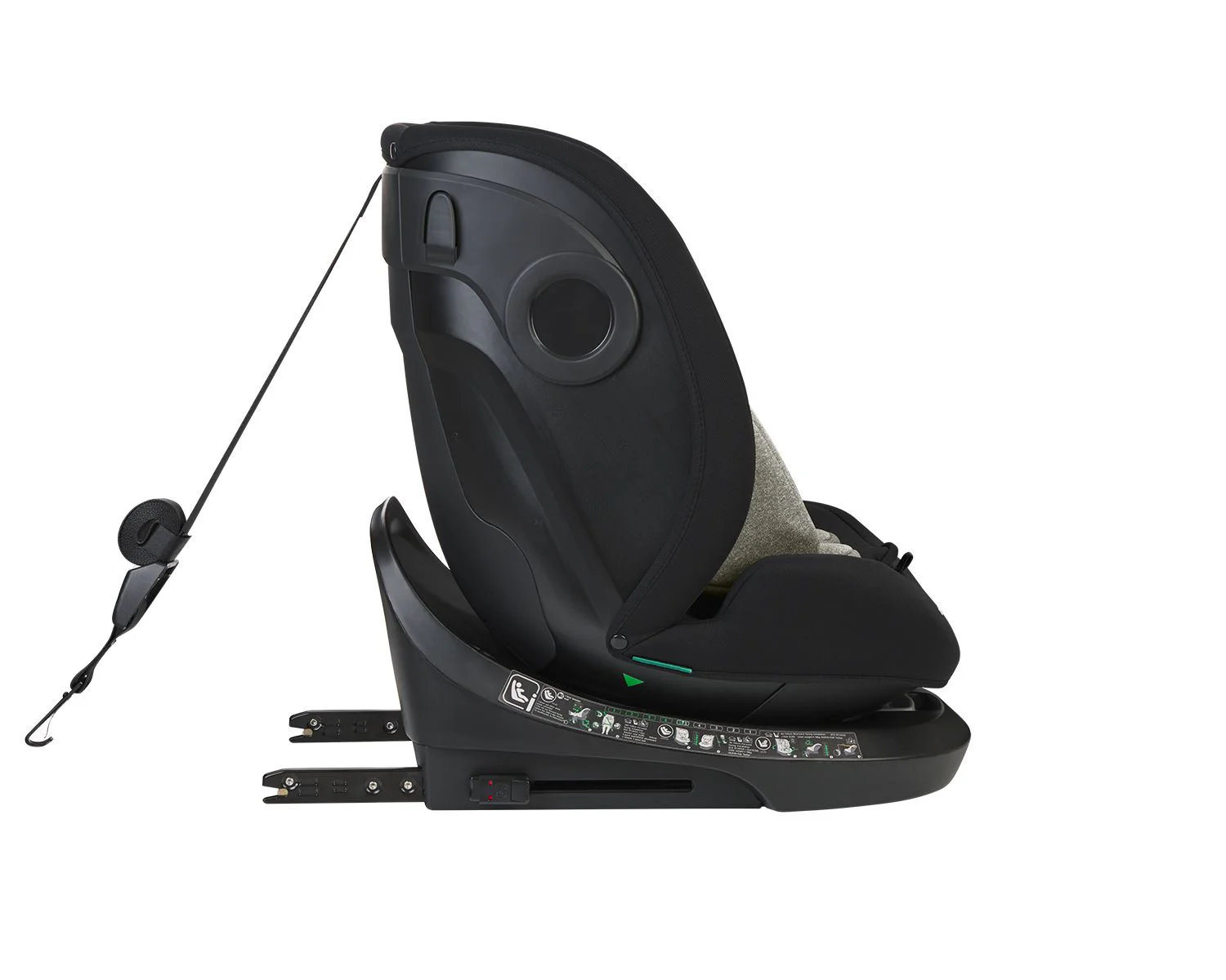 Scaun auto rotativ cu isofix KikkaBoo i-Hike Army Green, 40-150 cm