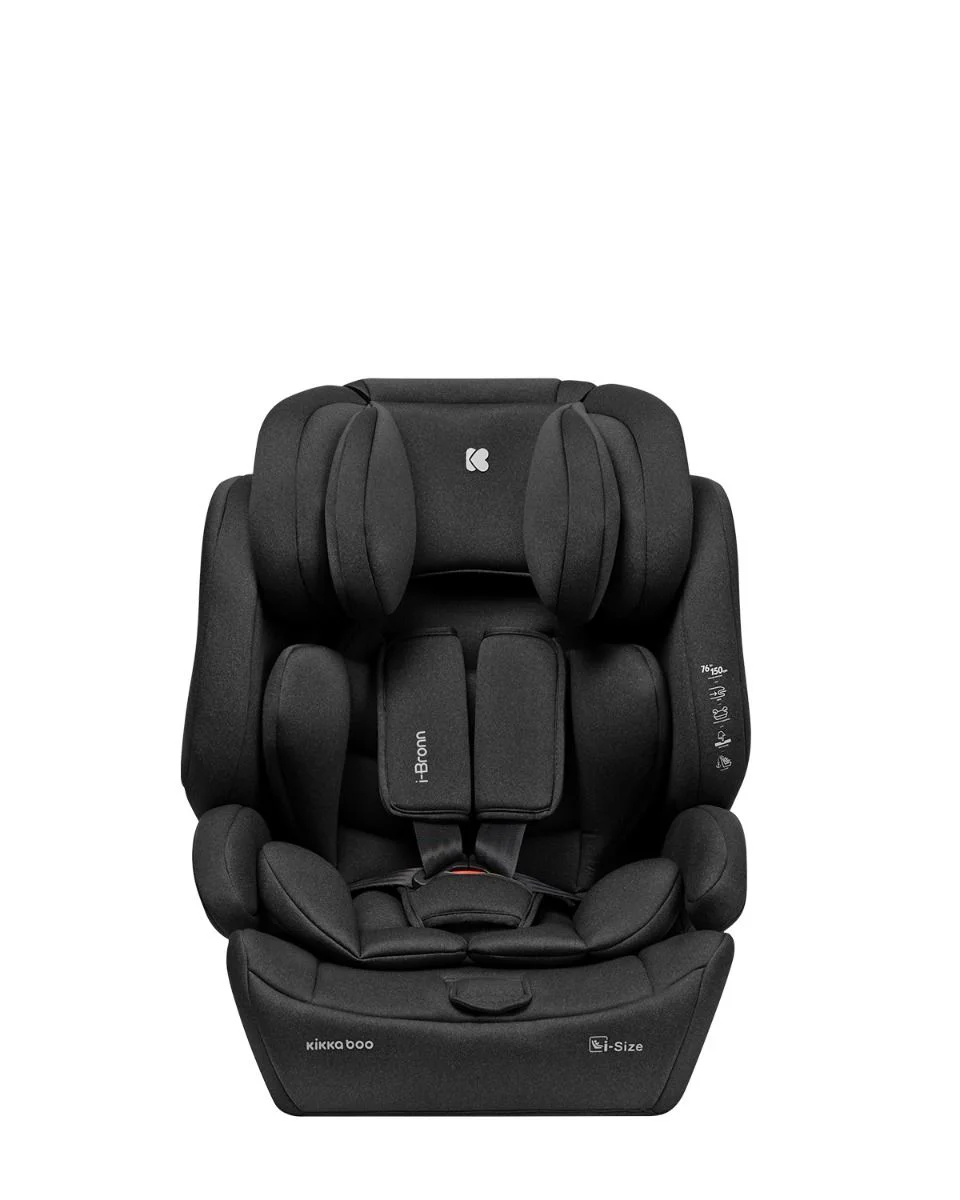 Автокресло с изофиксом KikkaBoo i-Bronn Black, 76-150 см