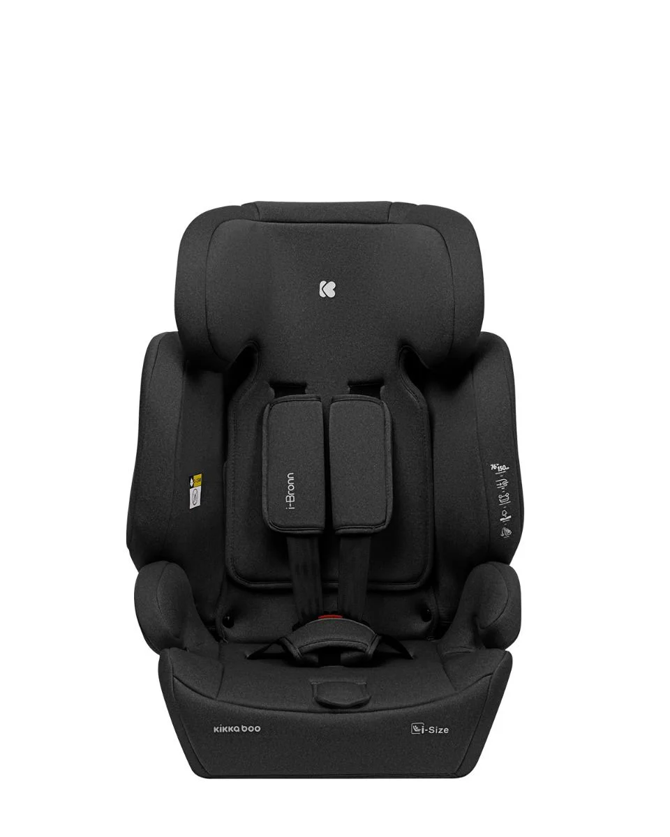 Автокресло с изофиксом KikkaBoo i-Bronn Black, 76-150 см