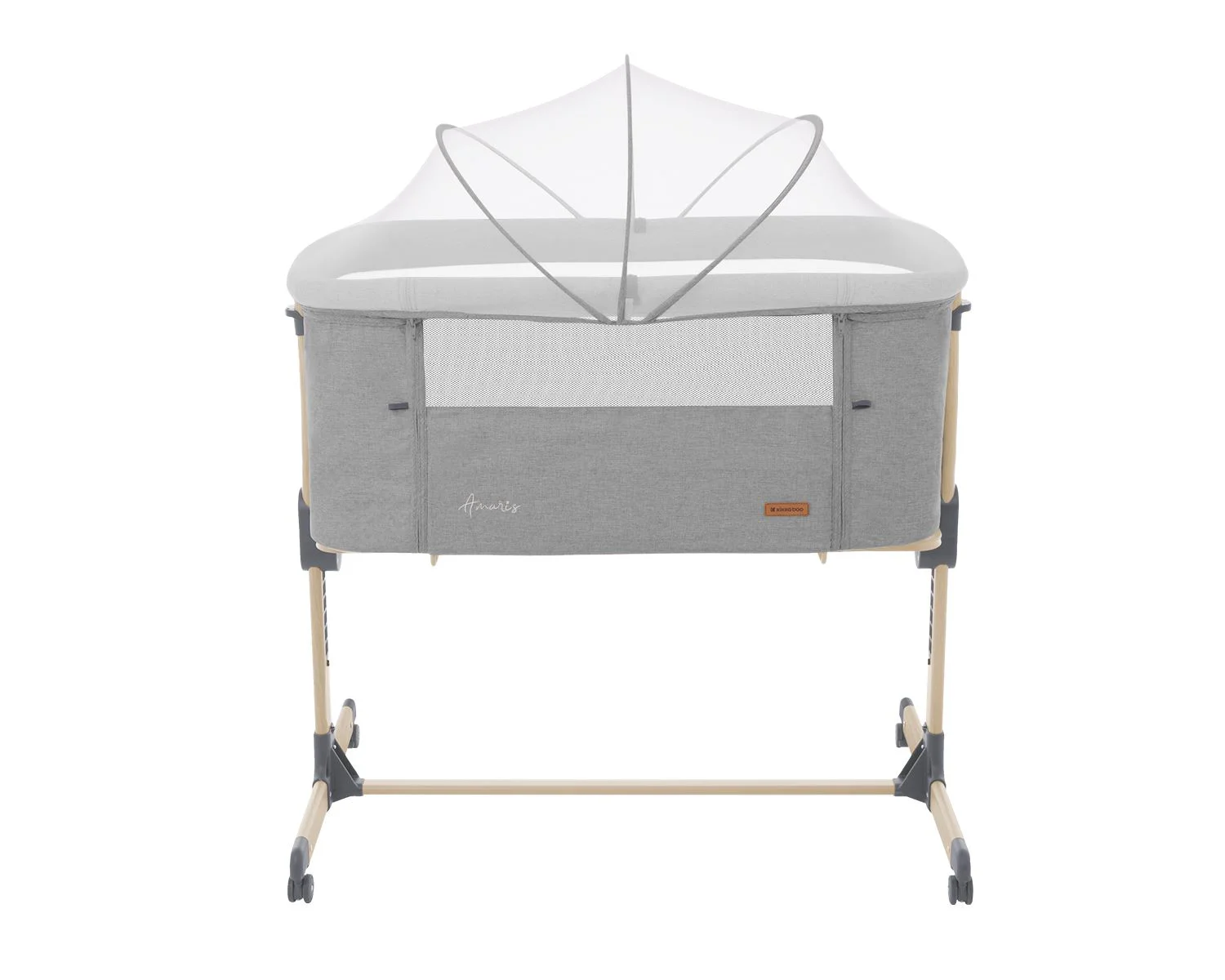 Кроватка co-sleeper KikkaBoo Amaris Light Grey foto