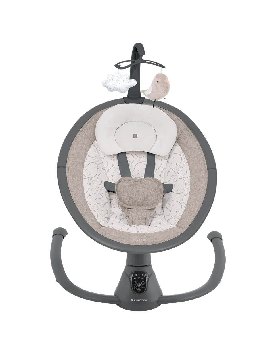 Электрические качели KikkaBoo Twiddle Beige/Grey