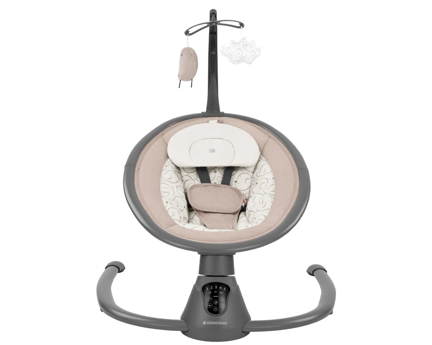 Электрические качели KikkaBoo Twiddle Beige/Grey