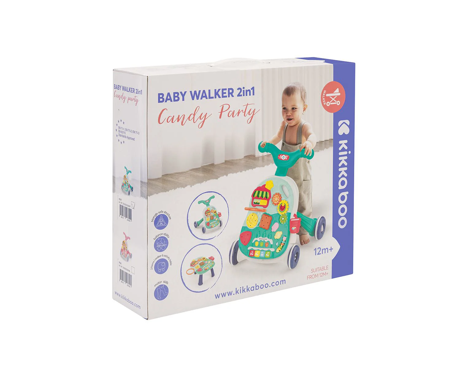 Ходунки 2 в 1 KikkaBoo Candy Party Pink