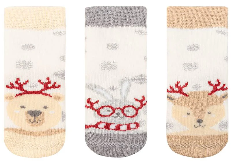 Набор из 3 пар носков термо KikkaBoo Polar Christmas