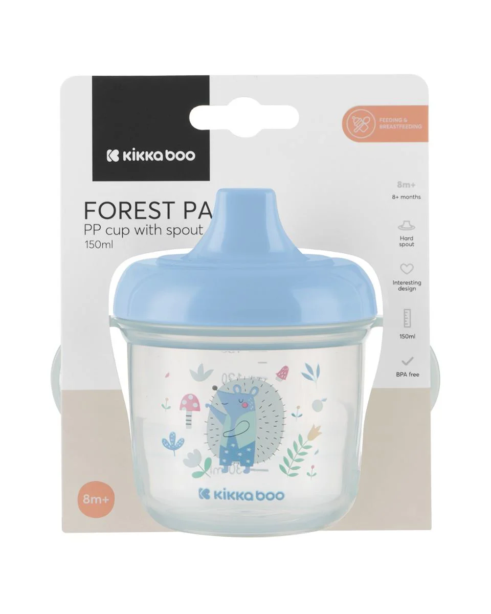 Чашка с твердым носиком KikkaBoo Forest Party Blue, 150 мл