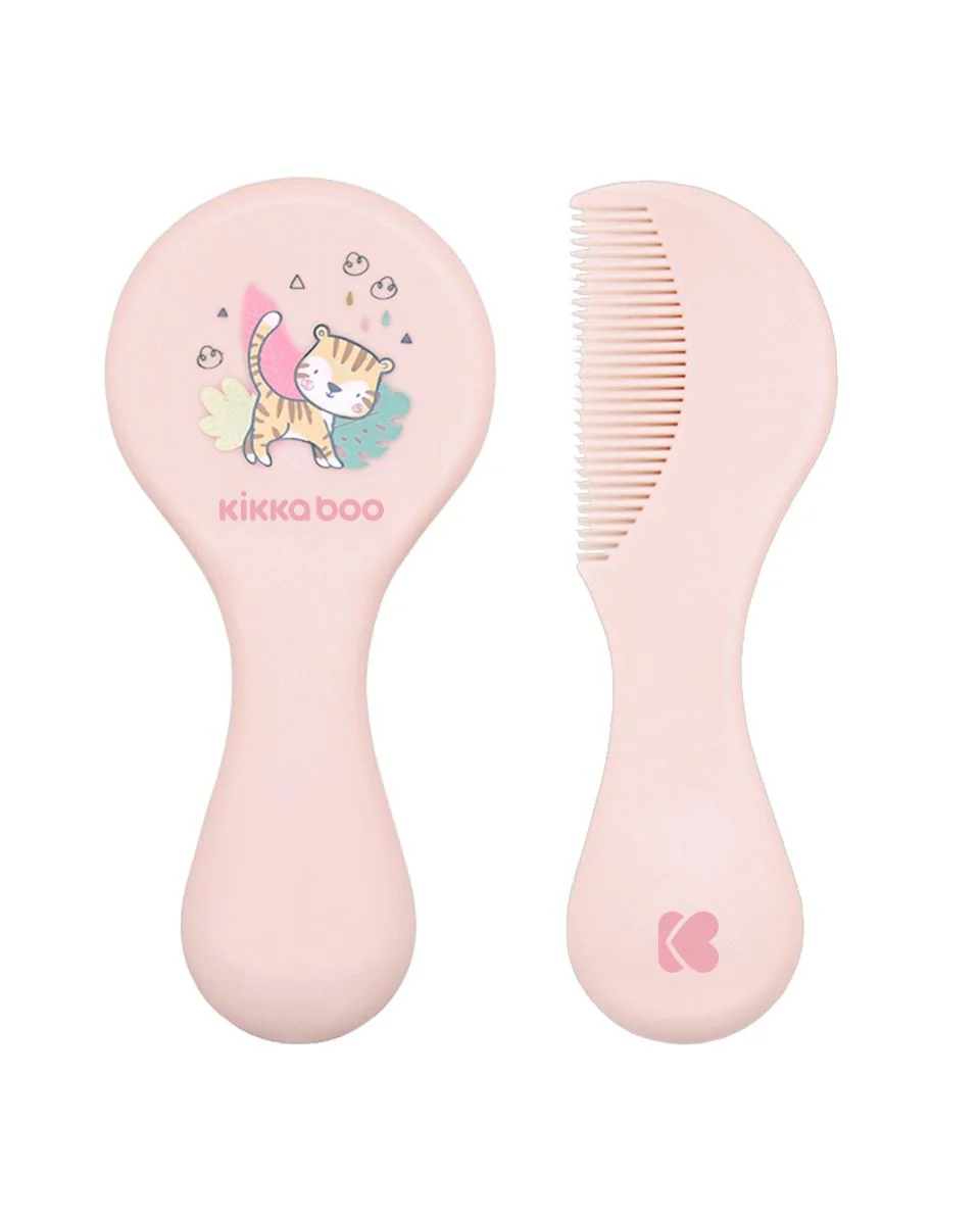 Pieptene si perie KikkaBoo Savanna Pink