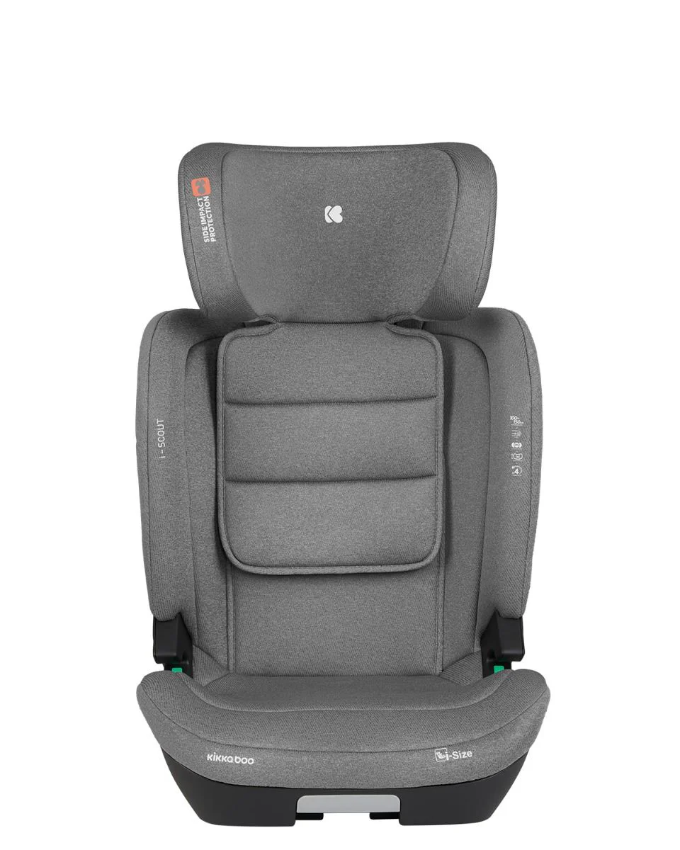 Автокресло с изофиксом i-Size KikkaBoo i-Scout Light Grey, 100-150 см