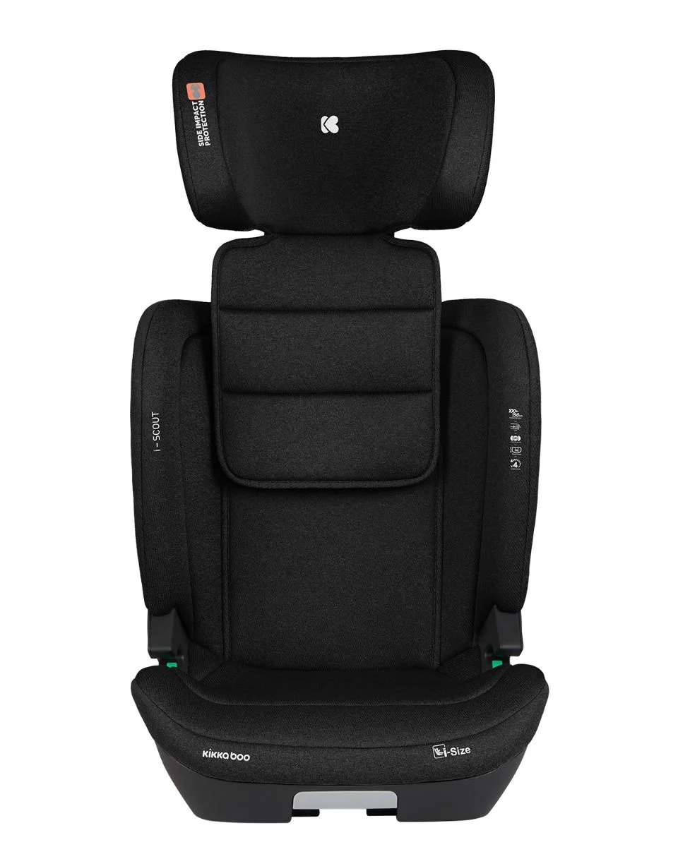 Scaun auto cu isofix i-Size KikkaBoo i-Scout Black, 100-150 cm foto