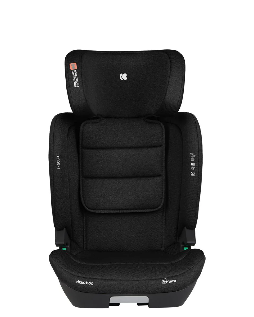 Scaun auto cu isofix i-Size KikkaBoo i-Scout Black, 100-150 cm foto