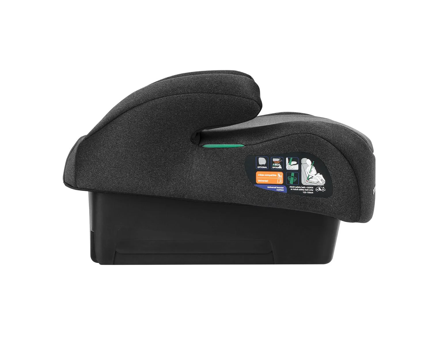 Автокресло-бустер i-Size KikkaBoo i-Go Black, 125-150 см