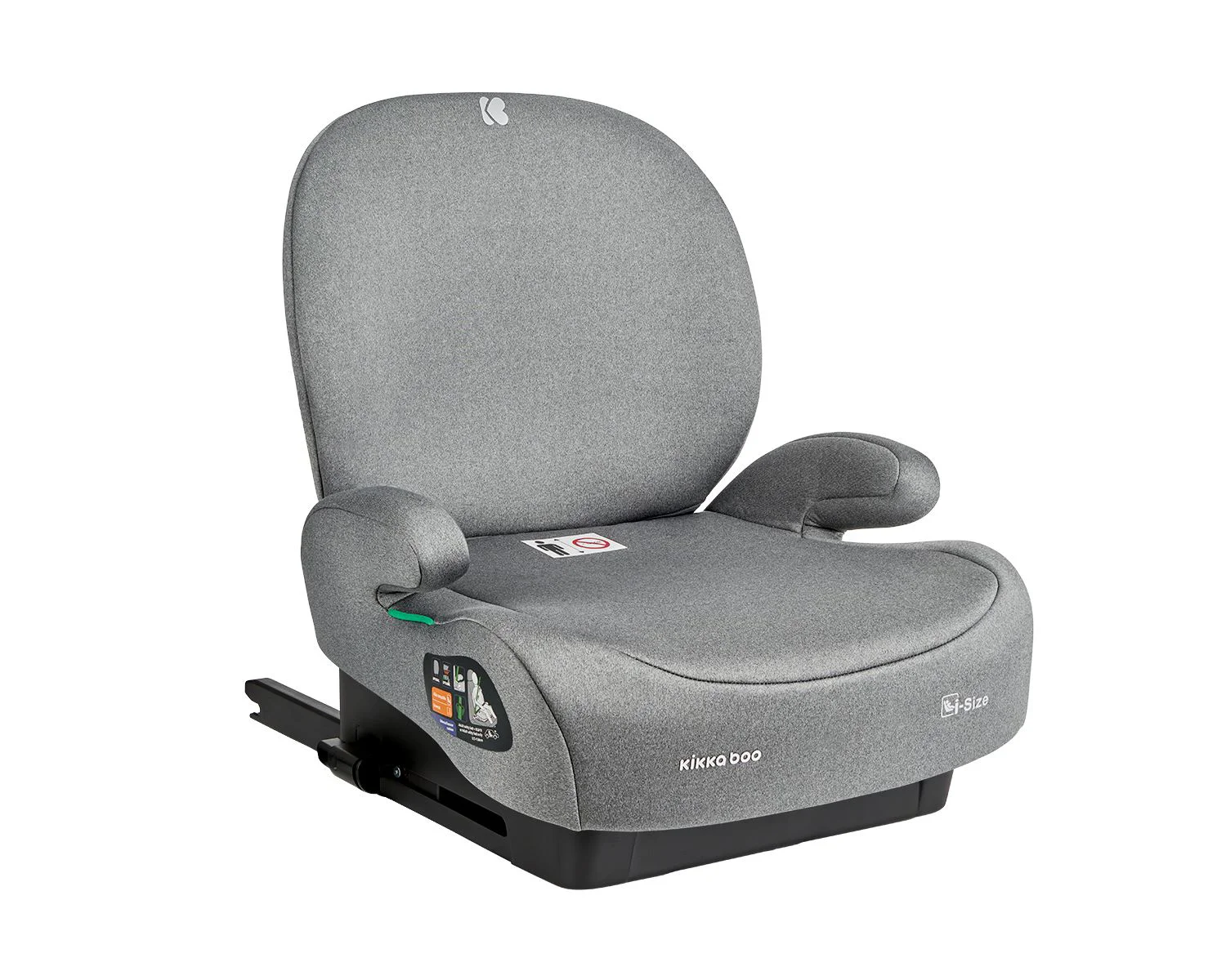 Scaun auto booster i-Size KikkaBoo i-Boost Light Grey, 125-150 cm