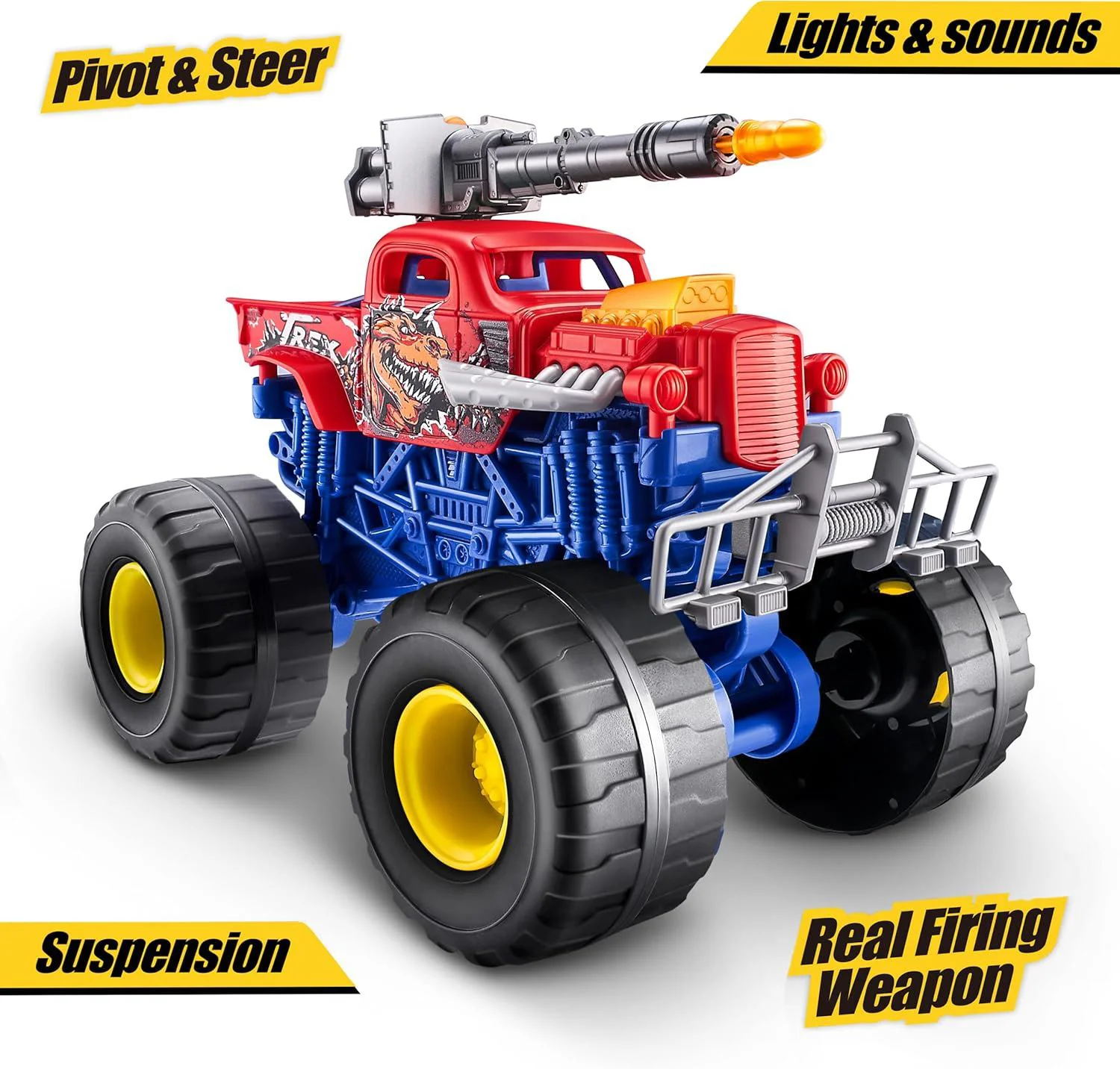 Masinuta Monster Truck Zuru Metal Machines Monster Wheels, 20 cm