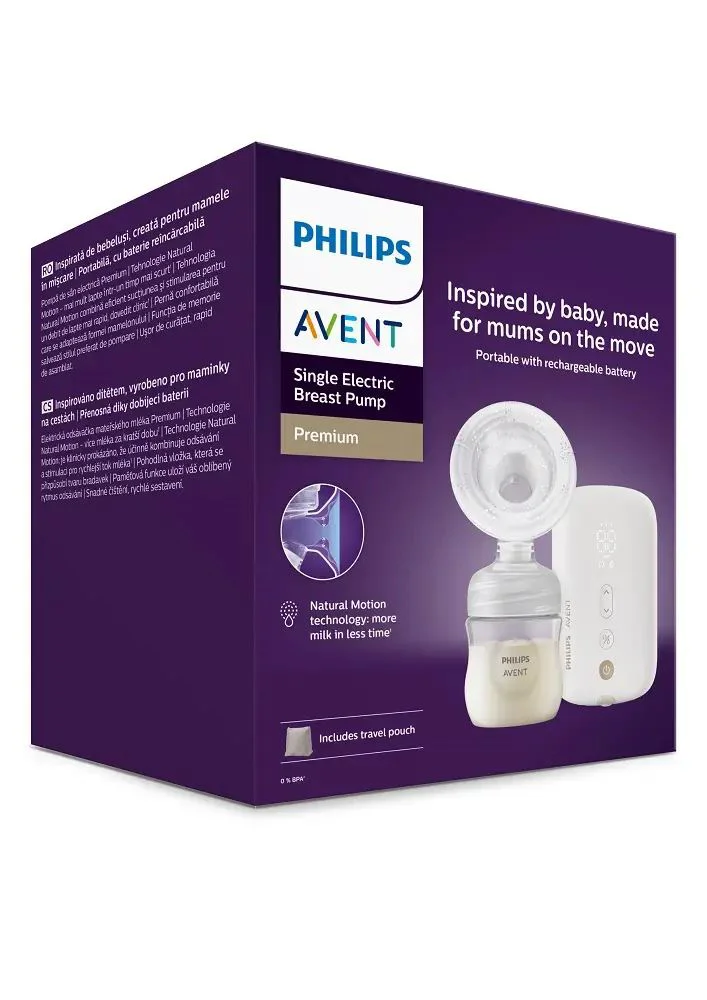 Pompa electrica de san Philips Avent cu display si accesorii