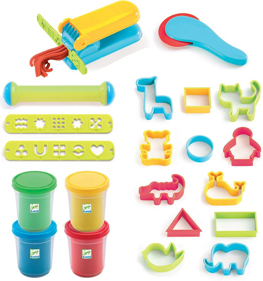 Set de modelare cu plastilina Djeco Classic cu accesorii