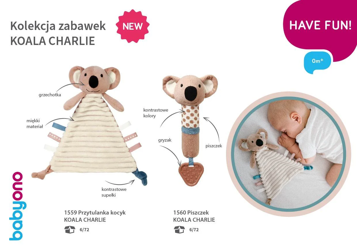Patura-jucarie moale BabyOno Koala Charlie foto