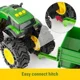 Jucarie interactiva Tomy John Deere Tractor cu remorca