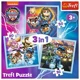 Puzzle Trefl 3 in 1 Patrula Catelusilor