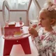 Jucarie din lemn Tooky Toy Masuta pentru machiaj