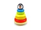 Piramida din lemn Tooky Toy Pinguin foto