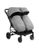 Carucior pentru gemeni KikkaBoo Happy 2 Light Grey foto