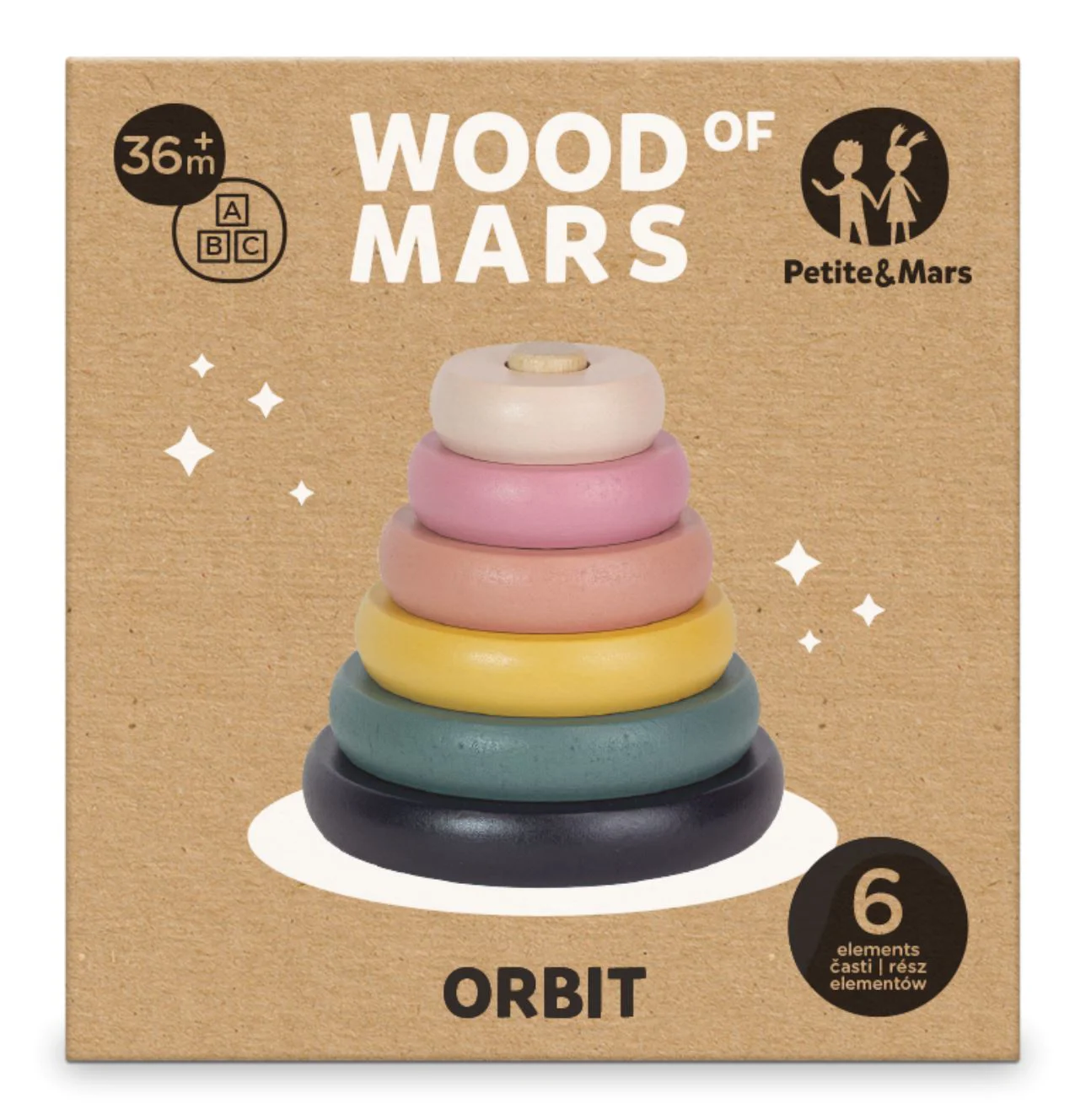 Piramida din lemn Petite&Mars Wood of Mars Orbit