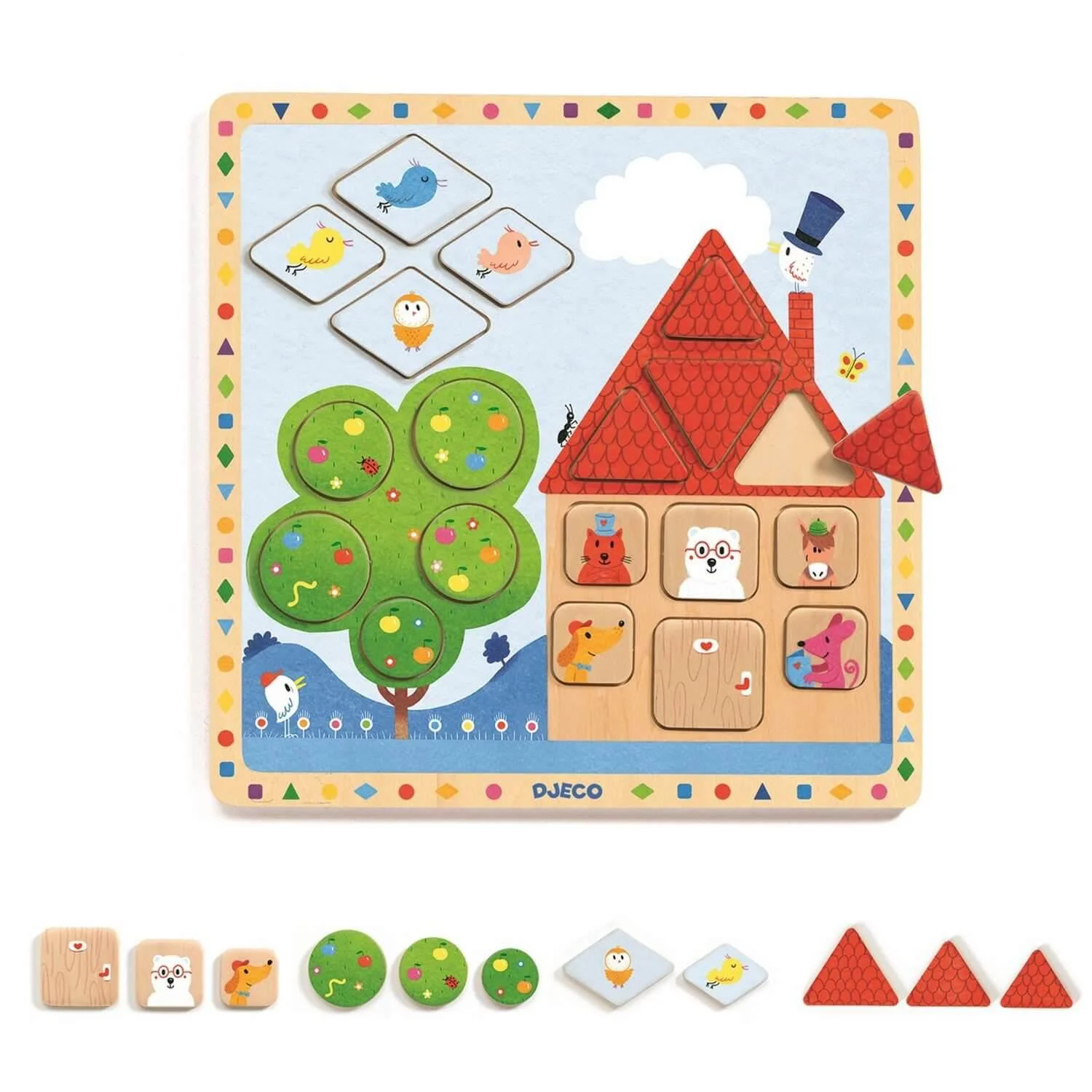 Puzzle educativ din lemn Djeco Ludigeo