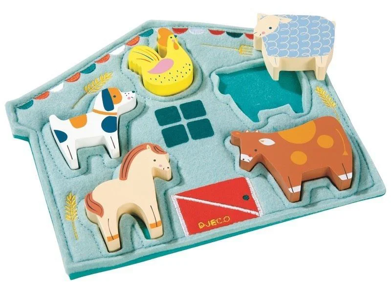 Puzzle din lemn in relief Djeco Mowy foto