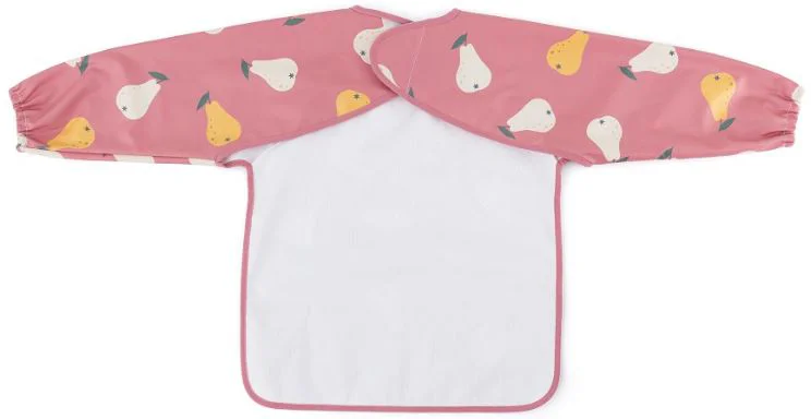 Baveta impermeabila cu maneci Petite&Mars Ben Pink Pears