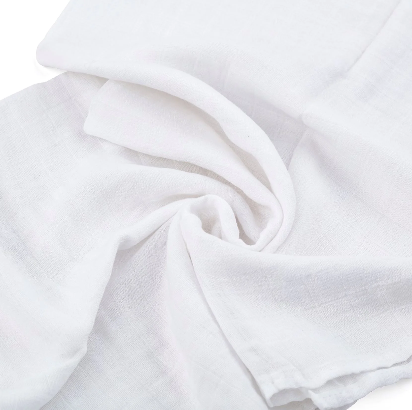 Набор из 3 муслиновых пеленок Petite&Mars Moussy Total White, 68x68 см