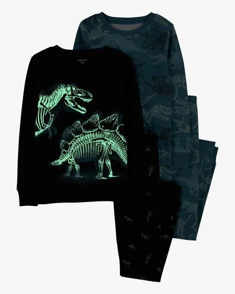 Carter's Set 2 pijamale Glow Dinozaur foto