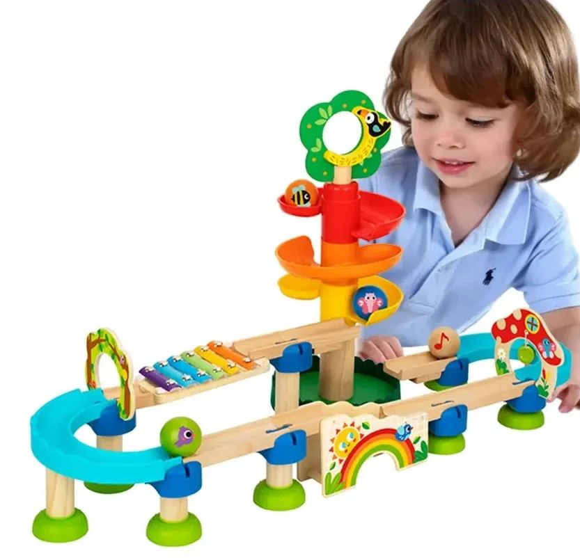 Joc din lemn Tooky Toy Turnul pentru bile foto