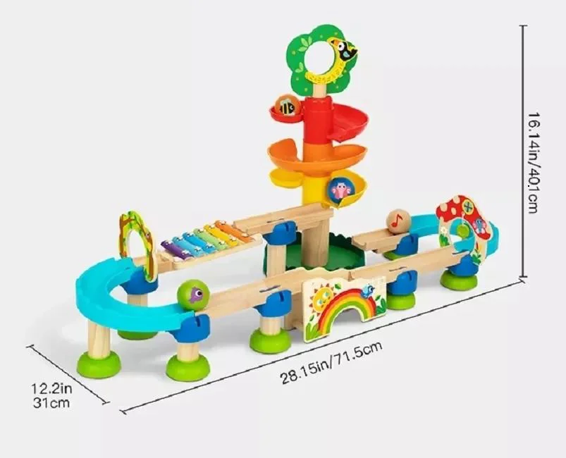 Joc din lemn Tooky Toy Turnul pentru bile foto