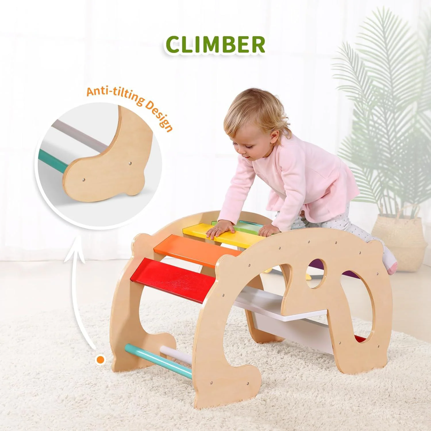 Jucarie din lemn 2 in 1 Tooky Toy Antrenor pentru copii foto