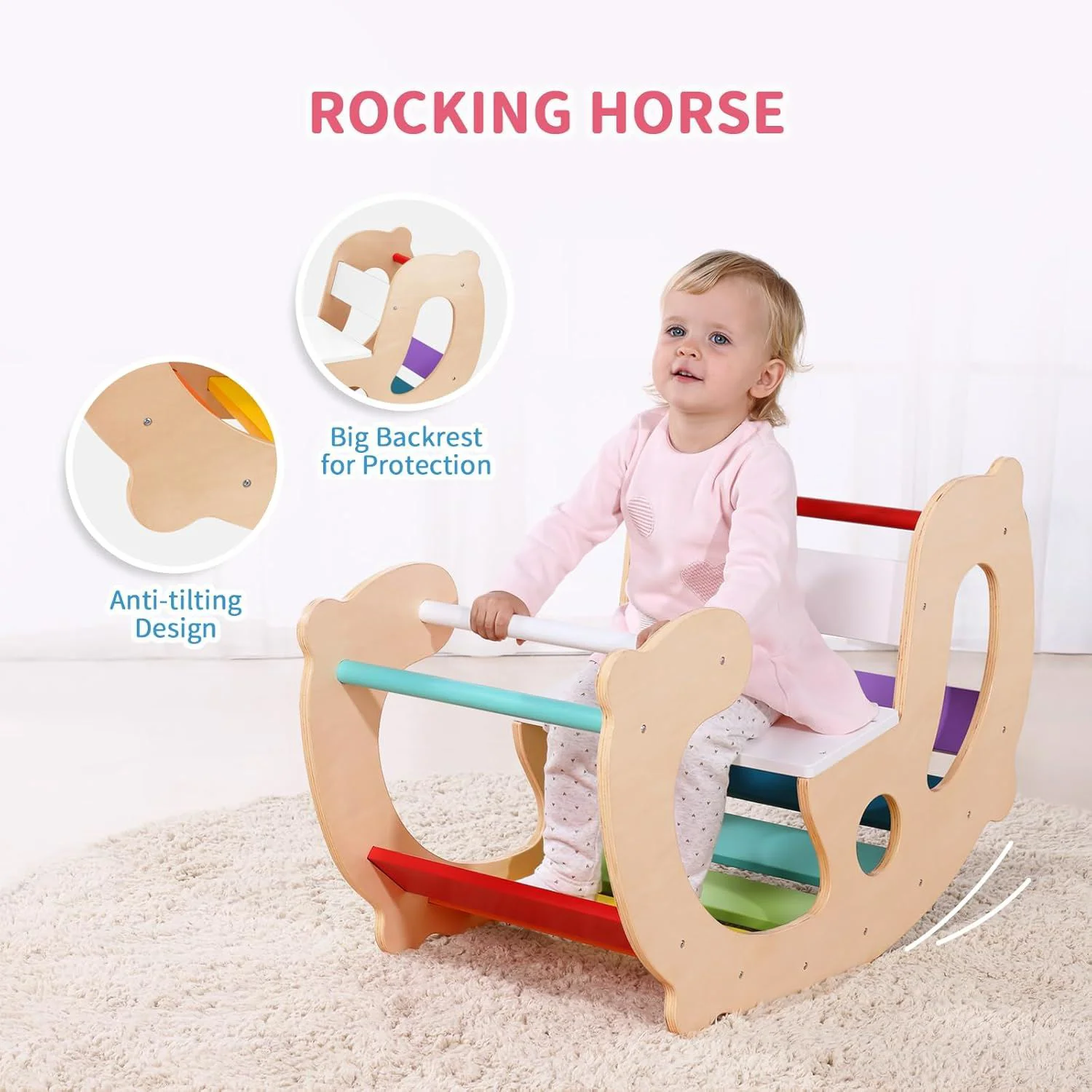 Jucarie din lemn 2 in 1 Tooky Toy Antrenor pentru copii foto