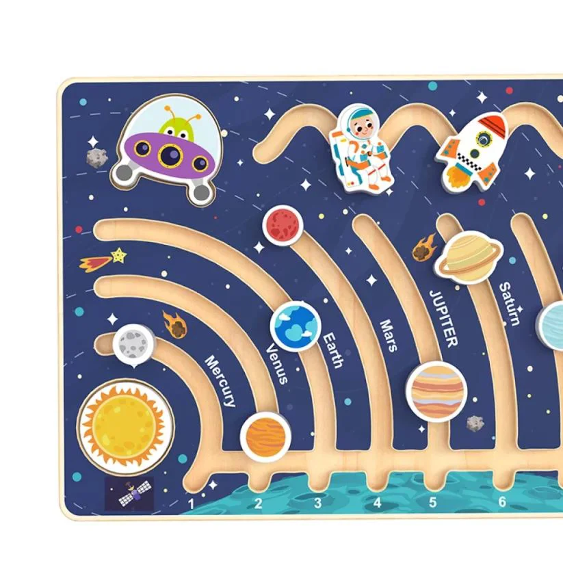 Jucarie din lemn Tooky Toy Labirint Cosmos foto