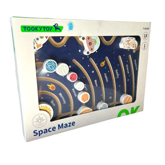 Jucarie din lemn Tooky Toy Labirint Cosmos foto
