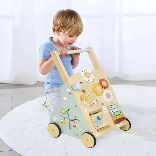 Premergator din lemn Tooky Toy cu activitati foto