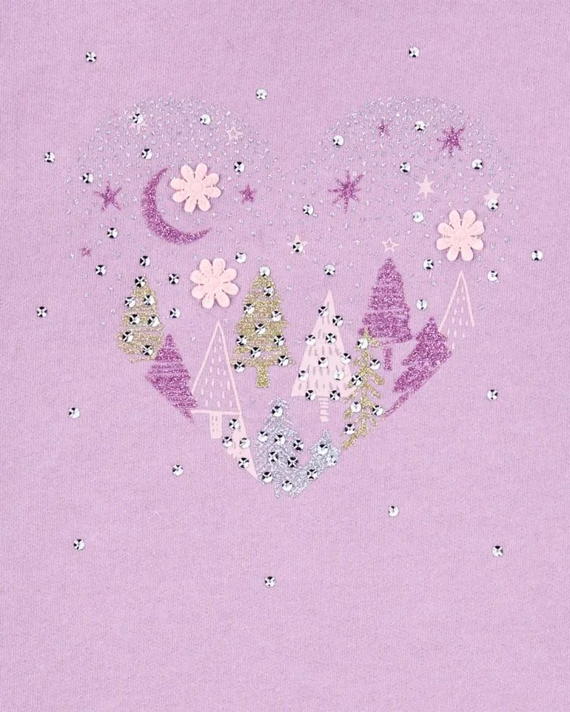 Carter's Флисовая толстовка Mauve Pink Heart