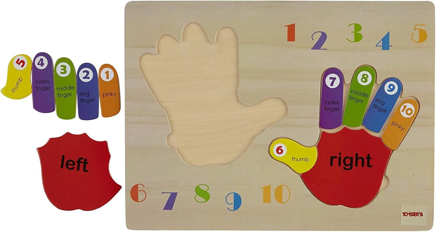 Деревянный пазл Tooky Toy Руки, 13 эл.