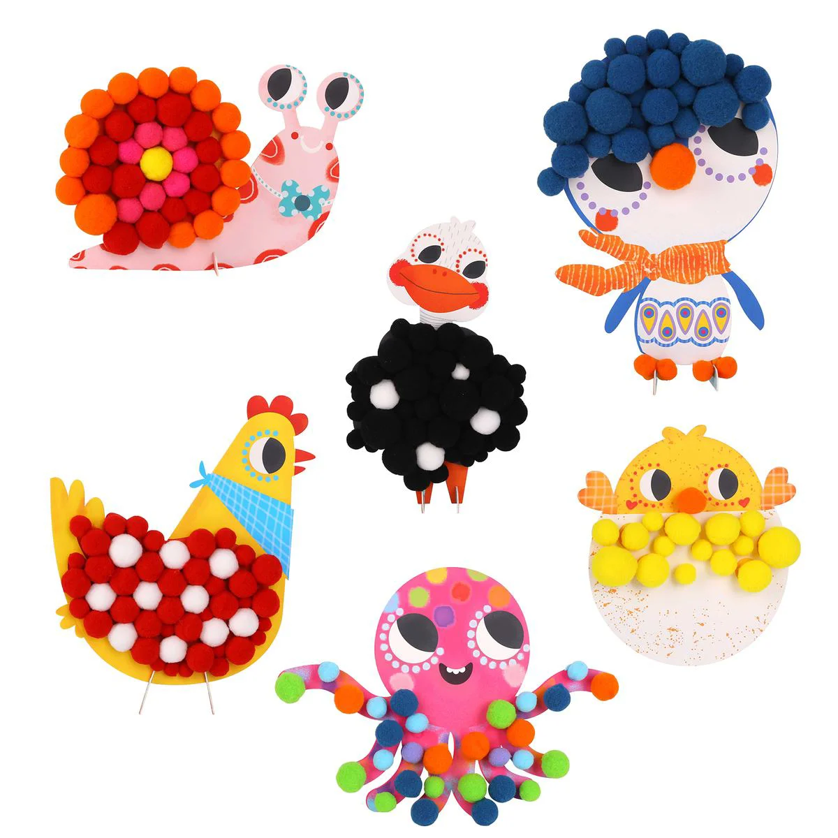 Set de creatie Tooky Toy Animale, 233 el.