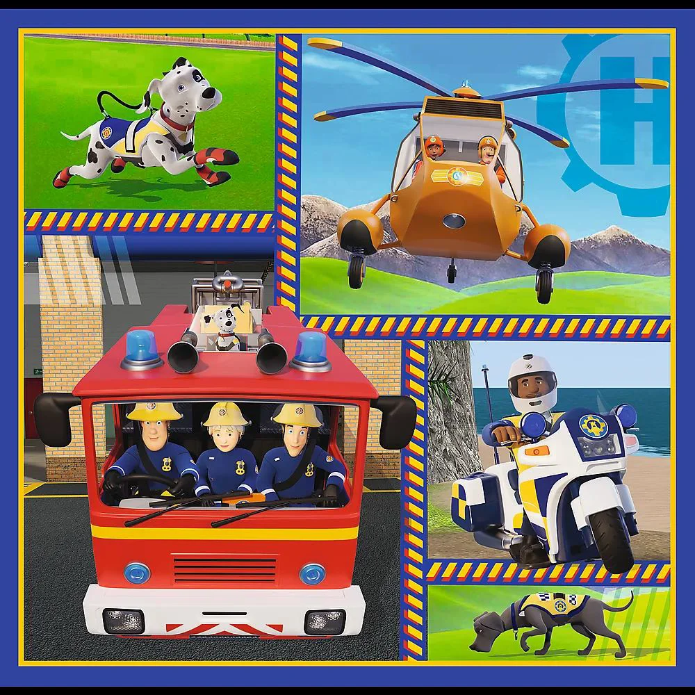 Puzzle Trefl 3 in 1 Fireman Sam' day foto