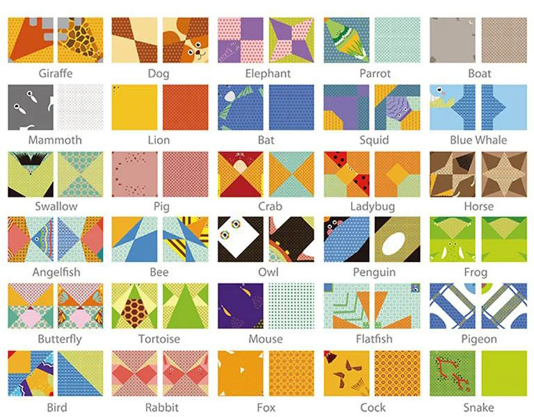 Set origami Tooky Toy Lumea animalelor, 30 modele foto