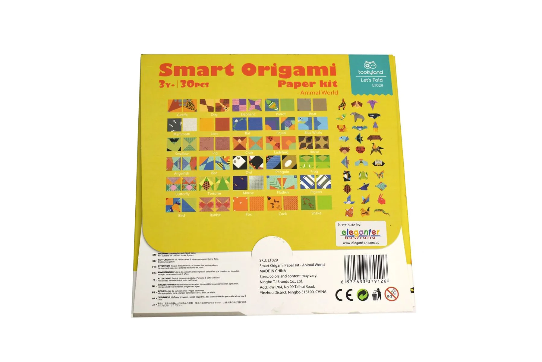 Set origami Tooky Toy Lumea animalelor, 30 modele foto