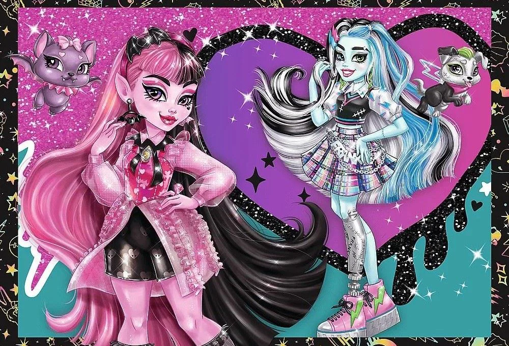 Puzzle Trefl 4 in 1 An electrifying day at Monster High foto