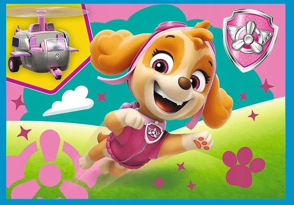Puzzle Trefl 4 in 1 Running Pupies foto